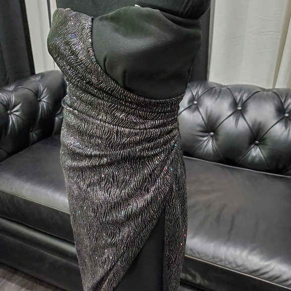 Teeze Me Glitter Mesh Strapless Dress - Picture 4 of 7